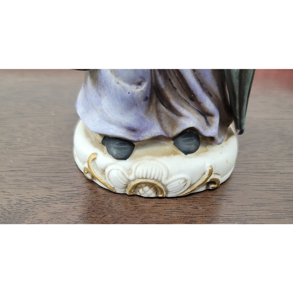 Vintage Ceramic Figurine Elderly Woman Carrying Umbrella‎ and Basket 7" - Japan - Picture 7 of 13